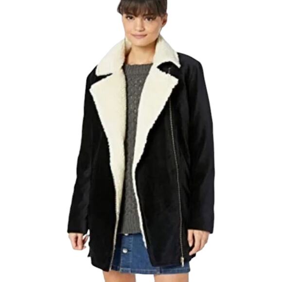 Show Me Your Mumu Elisha Sherpa Oversized Jacket Black Corduroy Size Medium - Picture 7 of 7
